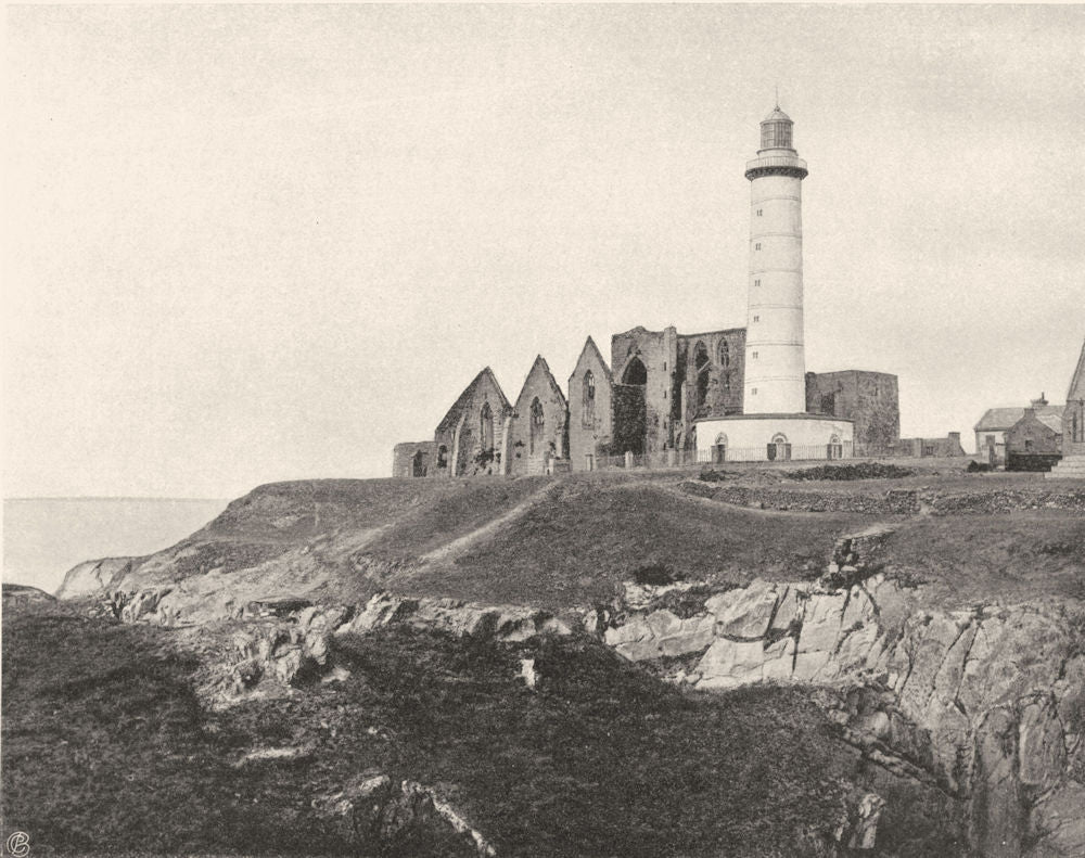 FINISTÈRE. La pointe Saint-Mathieu 1903 old antique vintage print picture